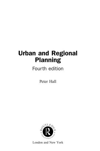 Urban and regional planning