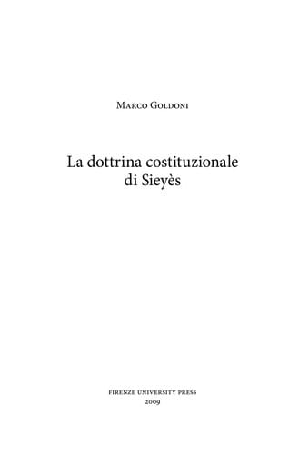 La dottrina costituzionale di Sieye  s