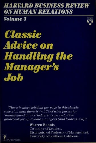 Harvard business review on human relations