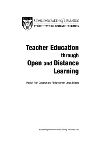 Teacher education through open and distance learning