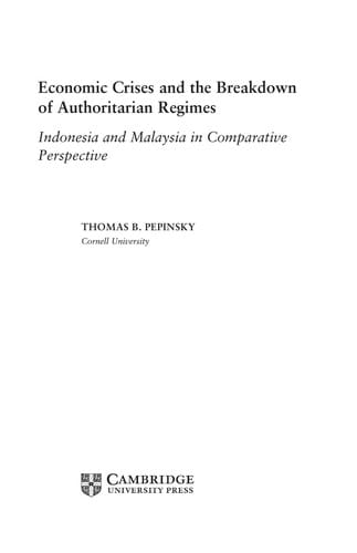 Economic crises and the breakdown of authoritarian regimes