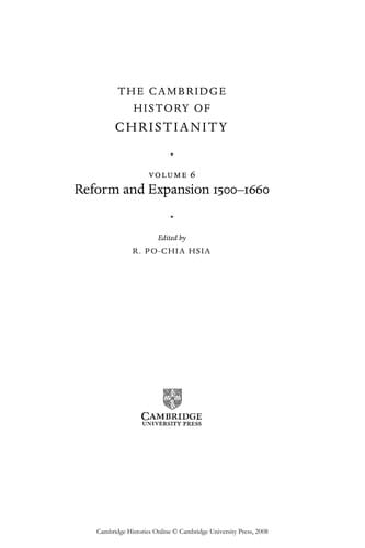 Reform and expansion, 1500-1660