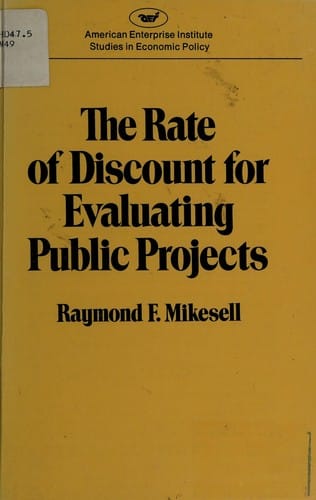 The rate of discount for evaluating public projects