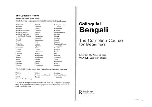 Colloquial Bengali