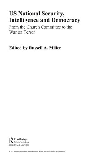 US national security, intelligence and democracy