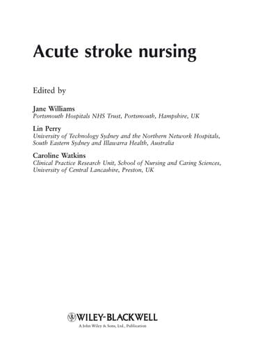 Acute stroke nursing