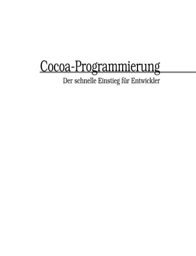 Cocoa-Programmierung