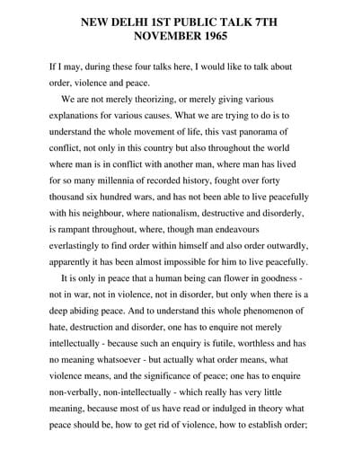 The Collected Works of J. Krishnamurti, (1965-1966)