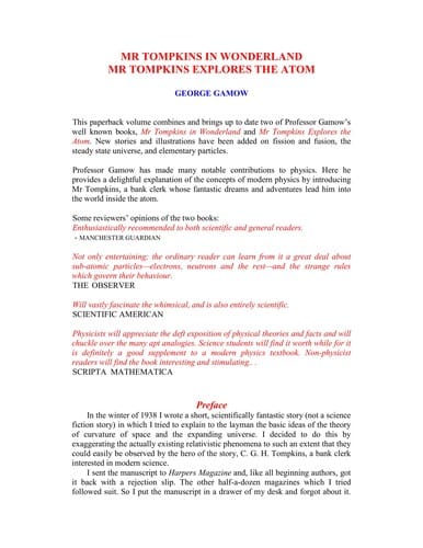 Mr Tompkins in paperback