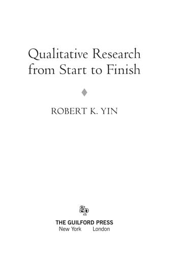 Qualitative research from start to finish