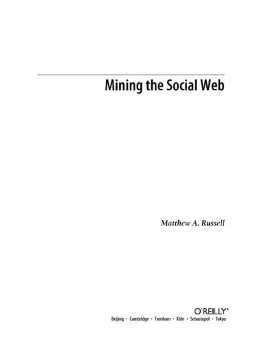 Mining the Social Web