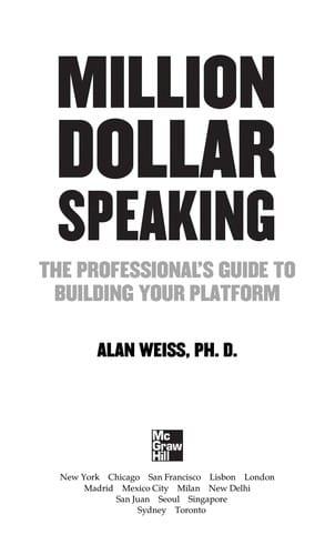 Million dollar speaking