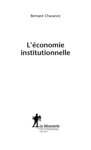 L'e conomie institutionnelle