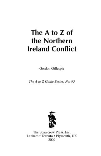 The A to Z of the Northern Ireland Conflict