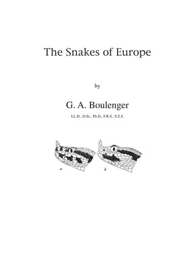 The snakes of Europe