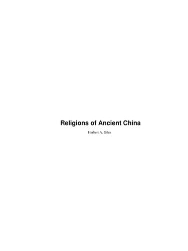 Religions of ancient china