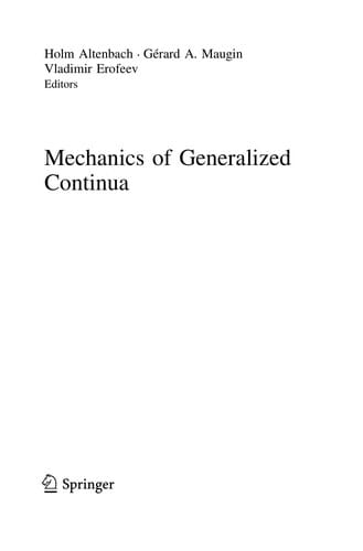 Mechanics of Generalized Continua
