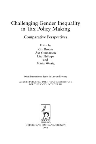 Challenging gender inequality in tax policy making