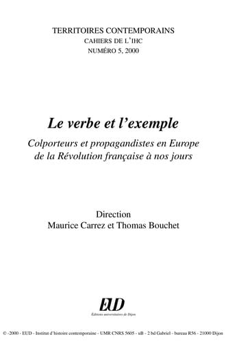 Le verbe et l'exemple