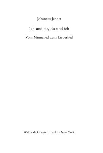 Ich und sie, du und ich