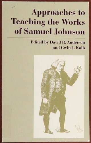 Approaches to teaching the works of Samuel Johnson