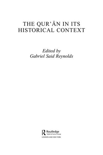 The Qur ơ♯n in its historical context