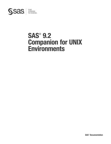 SAS 9.2 companion for UNIX environments