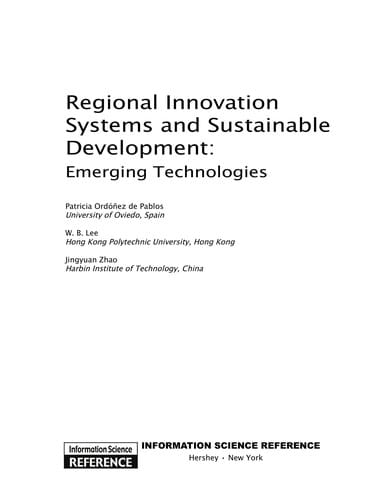 Regional innovation systems and sustainable development