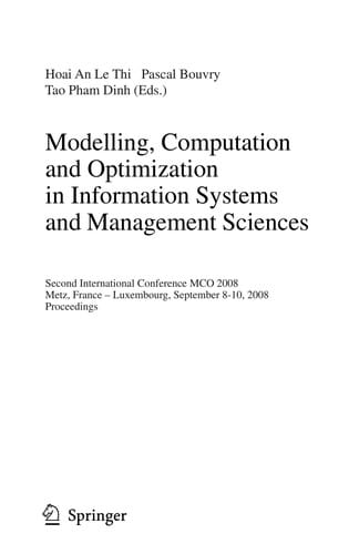 Modelling, Computation and Optimization in Information Systems and Management Sciences