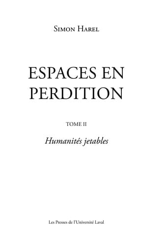Espaces en perdition