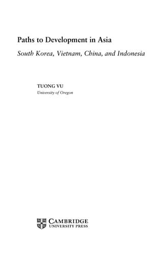 Paths to development in Asia