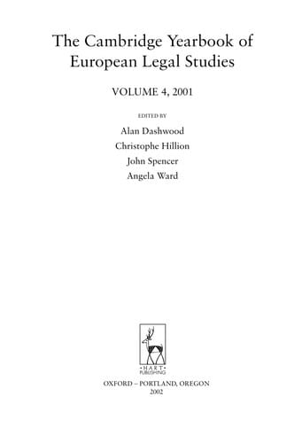 The Cambridge yearbook of European legal studies