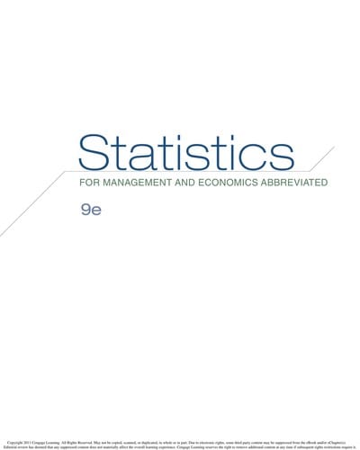 Statistics for management and economics, abbreviated
