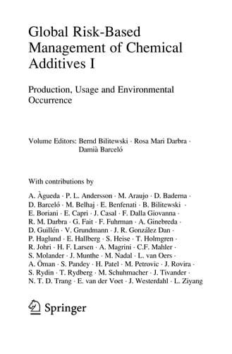 Global risk-based management of chemical additives