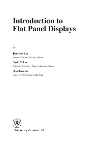 Introduction to flat panel displays