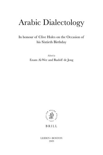 Arabic dialectology
