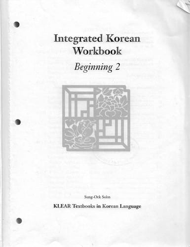 Integrated Korean workbook