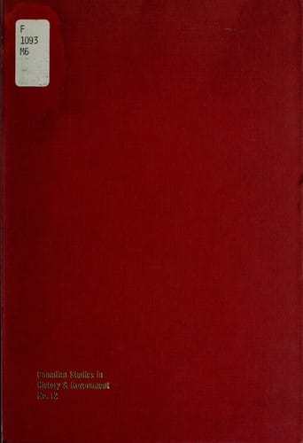 The politics of the Yukon Territory, 1898-1909. --