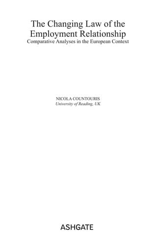 The changing law of the employment relationship