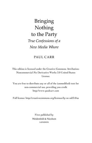 Bringing nothing to the party