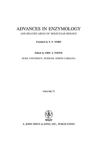 Advances in enzymology and related areas of molecular biology