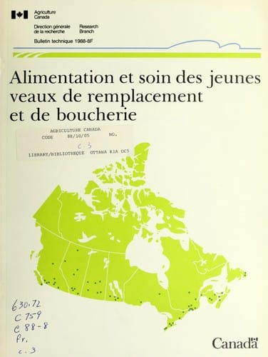 Alimentation et soin des jeunes veaux de remplacement et de boucherie