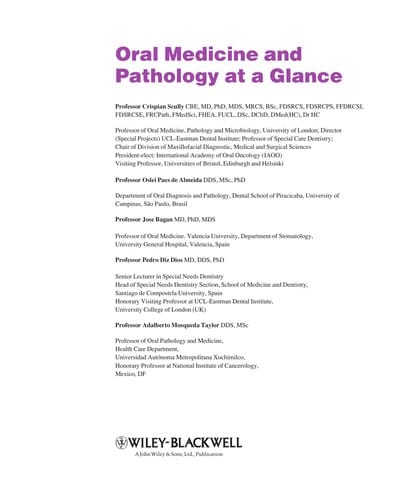 Oral medicine and pathology at a glance