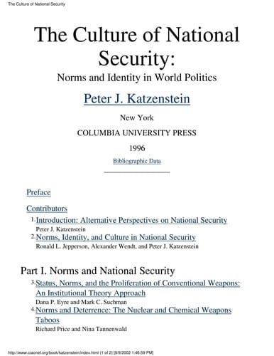 The culture of national security