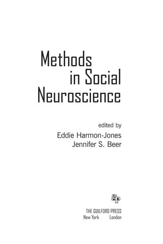 Methods in social neuroscience