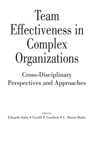 Team effectiveness in complex organizations