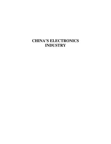 China's electronics industry