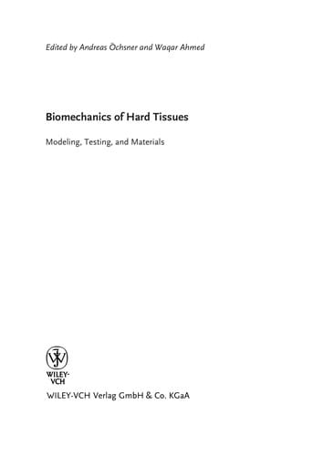 Biomechanics of hard tissues
