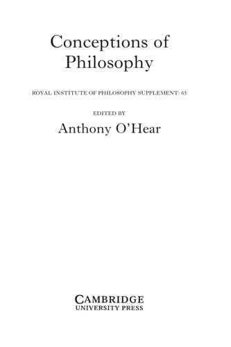 Conceptions of philosophy
