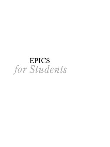 Epics for students
